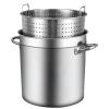 AIZYR Stainless Steel Soup Pot and Turkey Fryer with Basket, 50 cm view 1