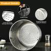 AIZYR Stainless Steel Soup Pot and Turkey Fryer with Basket, 50 cm view 3