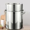 AIZYR Stainless Steel Soup Pot and Turkey Fryer with Basket, 50 cm view 4