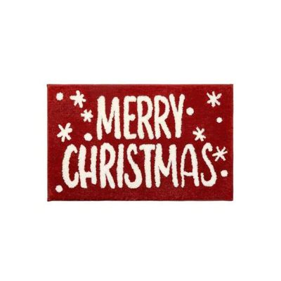 FANSU Christmas Non-Slip Bathroom Rug, Machine Washable, 40 x 60 cm