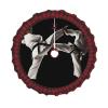 Taekwondo Martial Arts Print Christmas Tree Skirt, 36 in, Red Plaid view 1