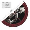 Taekwondo Martial Arts Print Christmas Tree Skirt, 36 in, Red Plaid view 4
