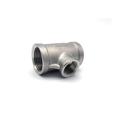 1/4"–2" NPT Female-Thread Reducing Tee, Type 304 Stainless Steel, DN6–DN50