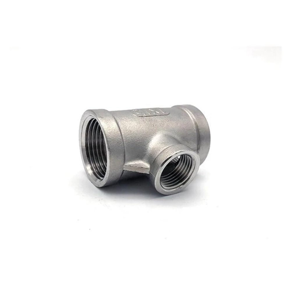 1/4"–2" NPT Female-Thread Reducing Tee, Type 304 Stainless Steel, DN6–DN50