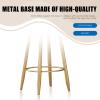 Guyifuny Bar Stools for Kitchen, Set of 3, Swivel Velvet Counter Stools with Gold Backrests, Black, 65 cm view 4