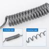 TYMYW Flexible Bidet Shower Hose, Retractable Spiral Hose, Gray, 118.11 in view 3