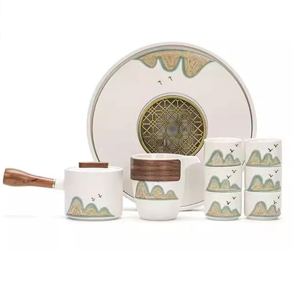 UHJKLA Hand-Painted Kung Fu Tea Set