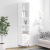 LLEZKBR Furniture Select Highboard, High-Gloss White, 34.5 x 34 x 180 cm, Engineered Wood view 1