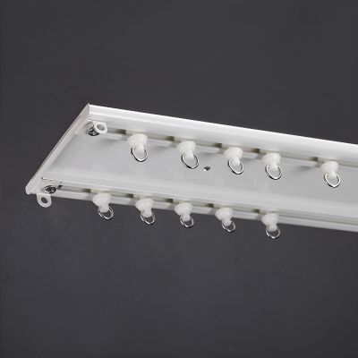 Ceiling-Mounted Curtain Track Set, White, 75 cm