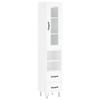 LLEZKBR Furniture Select Highboard, High-Gloss White, 34.5 x 34 x 180 cm, Engineered Wood view 2