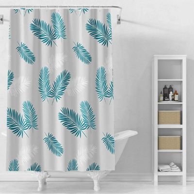 JGGXHM Extra-Long Transparent Shower Curtain, Waterproof Feather Design, 175 × 240 cm (W × H)