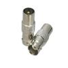 2-Piece BNC Female to IEC PAL DVB-T Male RF Coaxial Adapter view 1