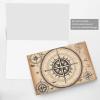 WZYWHJ Dark Green Nautical Compass Greeting Card view 4