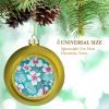 6 cm Tropical Hibiscus Christmas Ornament, Shatter-Resistant Gold Plastic view 3