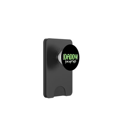 Green Daddysaurus Daddy Saurus Matching Family Rex Dinosaur PopSockets PopWallet for MagSafe