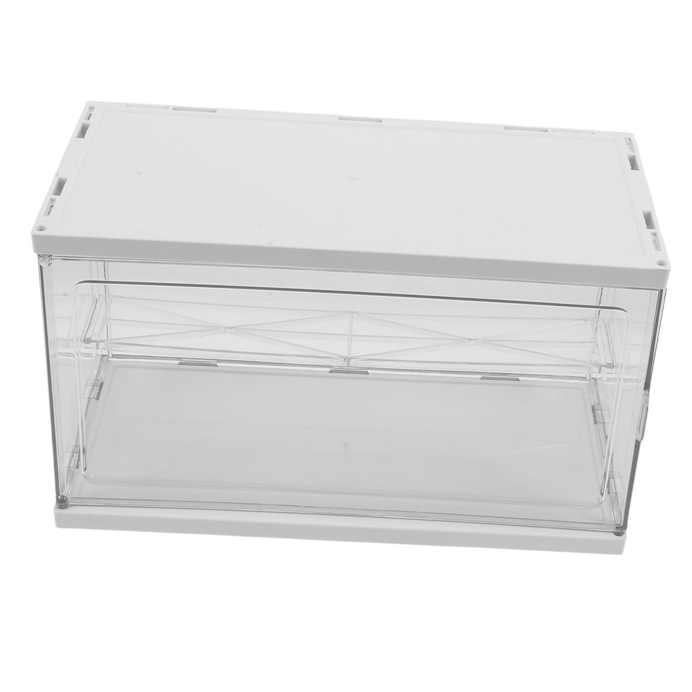 Clear Plastic Display Case for Figures, White