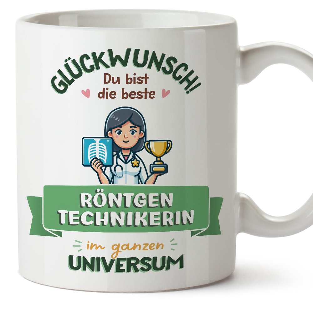 Mugffins Mug with Saying for Female Radiologic Technologist - Best in the Universe Trophy - 11 oz / 330 ml