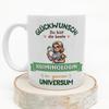 Mugffins Mug with Saying for a Female Criminologist - German - Best in the Universe, Trophy - 11 oz / 330 ml - Original Funny Employee Gift view 2