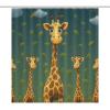 HKMNTGD Cartoon Giraffe Shower Curtain, Waterproof Fabric, Rust-Resistant Grommets, 72 x 72 in view 1