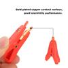 3-Piece Gold-Plated Copper Alligator Clips P2005, 10 A Kelvin Test Clips view 4