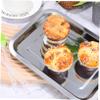 10-Piece 201 Stainless Steel Baking Sheet Set, Nonstick, Silver view 2