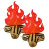 SKISUNO Inflatable Campfire Model, 2-Piece PVC Set for Parties view 1