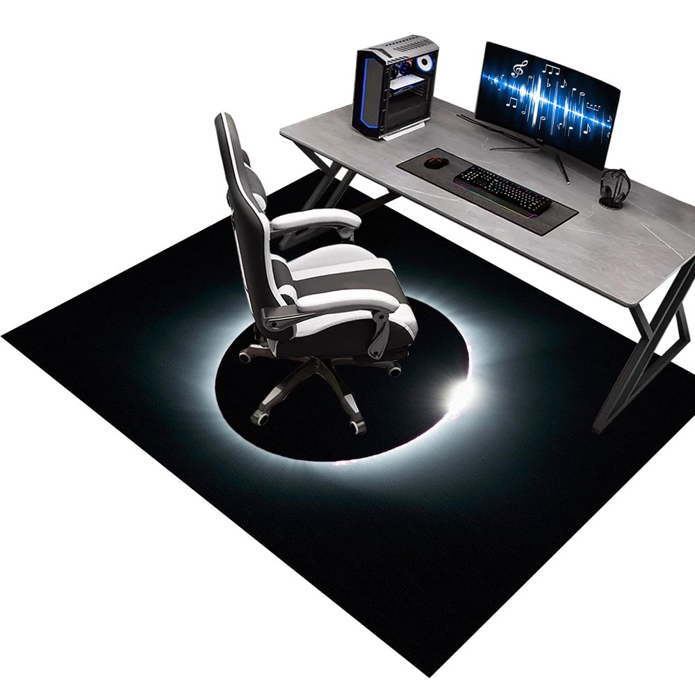 Chair Mat for Hard Floors, 150 x 180 cm, Black