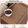 Modern White Wooden Nightstand with Pull-Out Shelf and 2 Drawers, Space-Saving, 40 cm Wide view 4