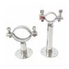BKGWCSOR 1-Piece 76 mm Pipe Clamp with 45 mm Pole, Base Plate, 304 Stainless Steel view 1