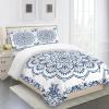 Luxurious Boho Duvet Cover, Queen Chic, White Bedding Set, 3-Piece, Soft and Breathable, 94 x 102 in + 26 x 26 in (2) view 1