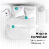 Luxurious Boho Duvet Cover, Queen Chic, White Bedding Set, 3-Piece, Soft and Breathable, 94 x 102 in + 26 x 26 in (2) view 2
