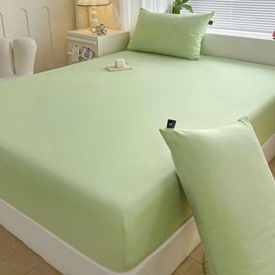 Stfery Fitted Sheet 200 x 150 cm, 100% Cotton, Solid Fruit Green
