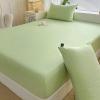 Stfery Fitted Sheet 200 x 150 cm, 100% Cotton, Solid Fruit Green view 1