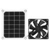Cornesty 6V 10W Solar Panel Exhaust Fan with USB Charging for Greenhouses and Chicken Coops view 1