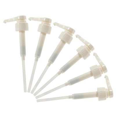 Plastic Coffee Syrup Pumps, 6-Pack, Beige, for Controlled Dispensing