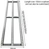 LwsCUiH Light-Duty Conveyor Track, Straight Ladder Roller Conveyor, ABS Plastic Rollers, Non-Powered Roller Guides, Silver, 30 cm W x 150 cm L view 2