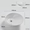 YQINQIN83B Oval Bathroom Vessel Sink, White Porcelain Ceramic, No Overflow, Ceramic Sink Only view 2