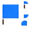 Ronyme Referee Signal Flag, Blue Hand Flag view 4
