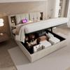 Arhatreya Upholstered Bed 160 x 200 cm with Wireless Charging and USB-C view 1