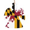 Maryland State Flag Print Christmas Wooden Hanging Decorations view 1
