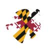 Maryland State Flag Print Christmas Wooden Hanging Decorations view 2