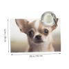 Funny Chihuahua Table Mats, 45 x 30 cm, Foldable, Heat-Resistant, Polyester, 4-Piece Set view 2