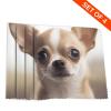 Funny Chihuahua Table Mats, 45 x 30 cm, Foldable, Heat-Resistant, Polyester, 4-Piece Set view 4