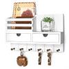 Rebee Vision Wall-Mounted Key Holder with 2 Drawers, White view 1