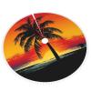 Double-Layer Christmas Tree Skirt with Sunset Palm Design, 48 in view 2