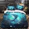 3D Printed Bedding Set, 200 x 200 cm, Animal Duvet Cover with Pillowcases, Hidden Zipper Closure, Microfiber, for Children and Adults, 2 Pillowcases 80 x 80 cm view 3