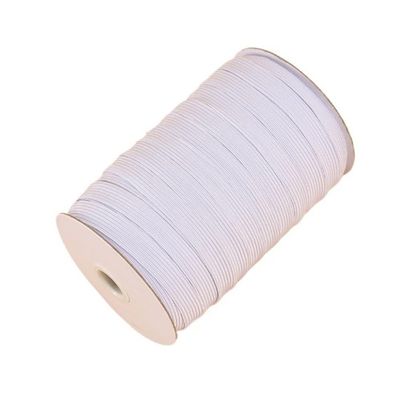 VONCYKI 100/200 yd Black/White Elastic Band, 8 mm Wide, 100 yd Long, White
