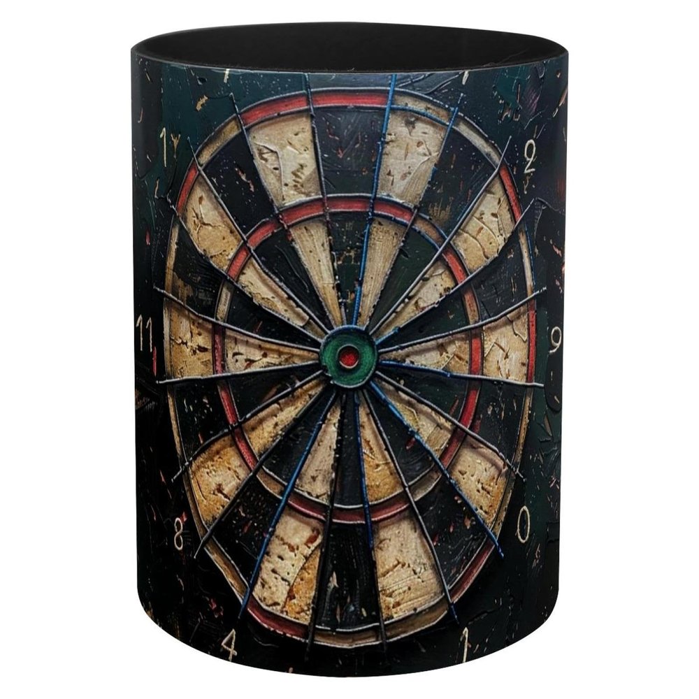 VAPOKF Old Dart Board PU Leather Pen Holder for Desk