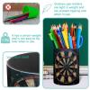 VAPOKF Old Dart Board PU Leather Pen Holder for Desk view 2