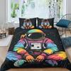 3D Cartoon Astronaut Duvet Cover Set, 135 x 200 cm view 1